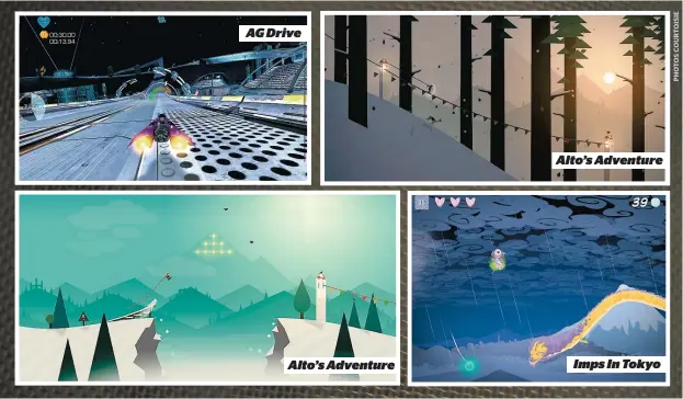  ??  ?? SAMEDI 4 AVRIL 2015
Alto’s Adventure
Imps In Tokyo
Alto’s Adventure
AG Drive