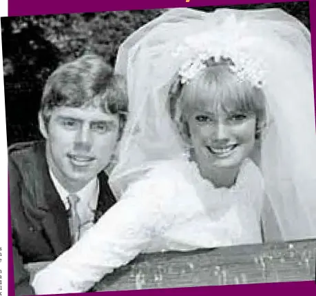  ??  ?? Match of the day: Harry and Sandra’s wedding in 1967. Harry says that she was his ‘best signing’