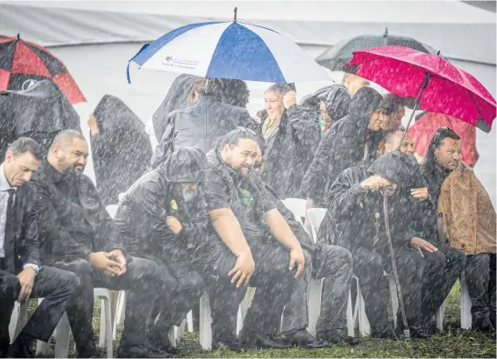  ?? Photo / Michael Craig ?? The first day of Polyfest in Manukau, South Auckland, alternated between sun, drizzle and downpours.