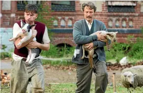  ??  ?? Mikkelsen’s latest film, Men & Chicken, is a dark, twisted comedy about a group of brothers in rural Denmark.