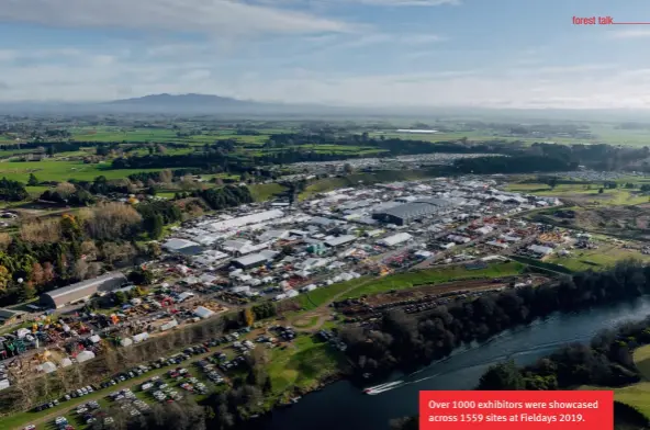  ??  ?? Over 1000 exhibitors were showcased across 1559 sites at Fieldays 2019.