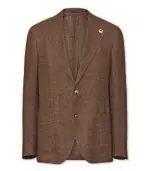  ??  ?? LARDINI Single-breasted jacket in silk, linen and wool / € 865