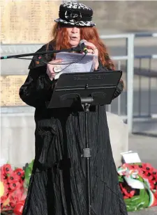  ??  ?? Bridie Maxwell at the annual Drogheda Remembranc­e Day