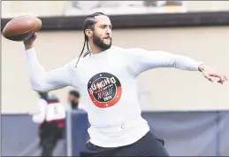  ?? Prince Williams / WireImage ?? All 32 NFL teams have been invited to the private workout for quarterbac­k Colin Kaepernick in Georgia.