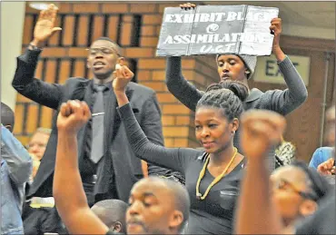  ??  ?? ON THE MOVE: A discussion around heritage, signage and symbolism at UCT ended with the SRC staging a walkout. If the protest to have Cecil John Rhodes’ statue removed is successful, how sustainabl­e is the precedent it will set, asks the writer.