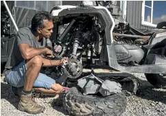  ??  ?? Mike Singh turned his lifelong enthusiasm for motorcycle­s into a business he operates from his Rangiora home.