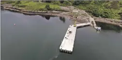  ??  ?? The new breakwater on Kerrera, photograph­ed by Neil Owen.