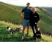  ?? STUFF ?? Tom and Sarah Wells on their Taihape farm.