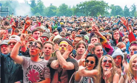  ?? Picture: Steve MacDougall. ?? Crowds enjoy the music at T in the Park at Strathalla­n Castle in July last year.