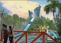  ?? SEAWORLD ORLANDO ?? SeaWorld Orlando will debut a new raft ride, Infinity Falls, that features moments of intense rapids and a record-breaking 42-foot drop.