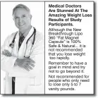  ??  ?? Although the New Breakthrou­gh Lipo 360 “Fat Magnet Capsule” is 100% Safe & Natural... it is not recommende­d that you lose weight too rapidly. Remember to have a goal in mind and try not to go beyond it. Not recommende­d for people who only need to lose...