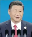  ?? Reuters ?? Chinese President Xi Jinping speaks during the opening ceremony of the Belt and Road Forum at the China National Convention Centre.—