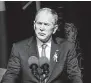  ?? Tribune News Service ?? Former President George W. Bush honored the victims of Flight 93 in Shanksvill­e, Pa.