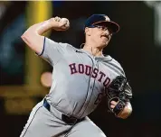  ?? Tony Gutierrez/Associated Press ?? Astros righty J.P. France made his second start of the season Saturday night against the Rangers in the second game of a weekend series in Arlington.