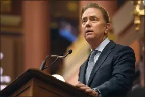  ?? Jessica Hill ?? Connecticu­t Gov. Ned Lamont delivers the State of the State during opening session at the State Capitol, Wednesday, Feb. 5, 2020, in Hartford, Conn.