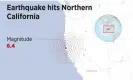  ?? Photograph: Anadolu Agency/Getty Images ?? A 6.4 magnitude earthquake shook awake residents in northern California.