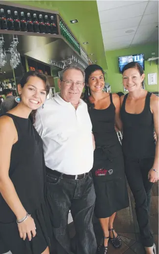  ??  ?? Italian restaurant Nicolinis, first opened in the 1970s by Jack Ulliana (pictured), has closed. Mr Ulliana is pictured here with staff Maria Ferraro, Bruna Garaldi and Alisha Parslow in 2010.