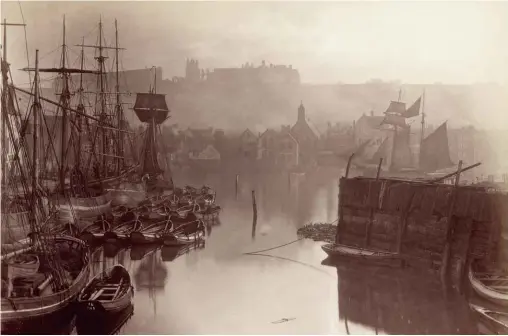  ??  ?? ABOVE: An atmospheri­c view of Whitby in 1890, with the Abbey looming above the harbour. OPPOSITE AND BELOW: Stills from the portmantea­u film Holy Terrors.