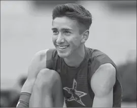  ?? Photograph­s by Gary Coronado Los Angeles Times ?? CAJON SENIOR SETH JOHNSON won the high jump at the Trabuco Hills Invitation­al. He tried to set his personal record at 6-10 but couldn’t clear it.