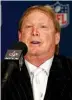  ?? Associated Press ?? MARK DAVIS n The Oakland Raiders will likely play two or three more years in the Bay Area before their $1.7 billion stadium near the Las Vegas Strip is ready.