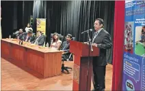  ?? CORTESÍA ?? Organizaci­ón. Víctor Huilcapi explica los alcances del evento.