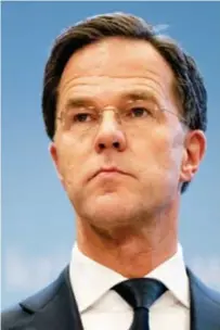  ?? FOTO EPA-EFE ?? Nederlands premier Mark Rutte vind het te vroeg voor noodingrep­en.