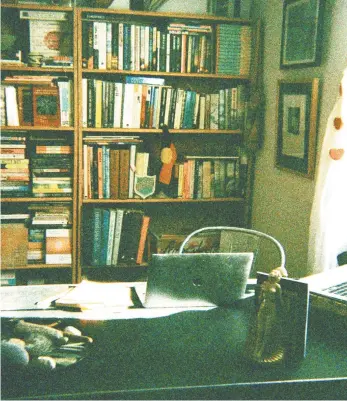  ?? Jane Harrison ?? The writer was sent a Film Never Die camera to capture her workspace.