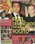  ??  ?? A la izquierda, Albiac, Carrasco y una pequeña Rocío Flores. Arriba, la portada de la revista «Qué me dices‐»