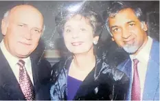  ?? ?? WITH President FW de Klerk and his wife, Marike, at a function when he joined the government.