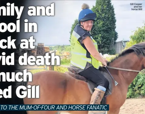  ??  ?? Gill Cooper and her horse Will