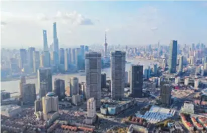  ?? ?? A view of the North Bund in Shanghai. — CFP
