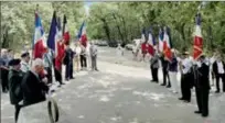  ?? ?? Henri Bégué prononçant son discours du souvenir devant la stèle du maquis Roger