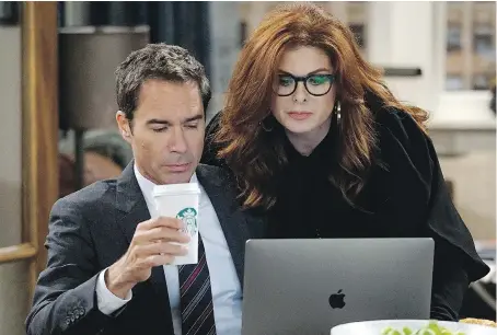  ?? NBC ?? Toronto-born Eric McCormack, with co-star Debra Messing, landed a Golden Globe nomination for best actor in a musical or comedy series for Will & Grace — not the original, of course, but the remake that began airing this fall. Below: Big Little Lies...