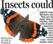  ??  ?? Butterflie­s: At risk in England