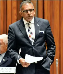  ?? Photo: PARLIAMENT OF FIJI ?? Minister for Commerce, Trade and Tourism Faiyaz Koya says that based on its growing success for the ‘Love our Locals’ campaign, Tourism Fiji is now looking to the Pacific.