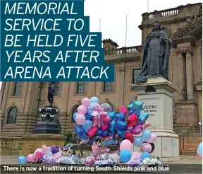  ?? ?? There is now a tradition of turning South Shields pink and blue