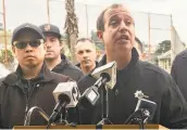  ?? Ashley McBride / The Chronicle ?? Tony Montoya, S.F. Police Officers Associatio­n head running for reelection, says the chief should speak up for the rank, file.