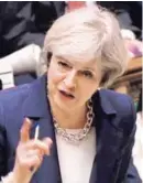  ?? AFP ?? Theresa May, ayer, durante un debate en el Parlamento.