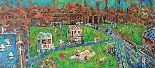  ??  ?? > Below: Day Out, 26x60cm, £1,495