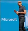  ??  ?? Satya Nadella speaks at the Microsoft Build Conference in San Francisco.
