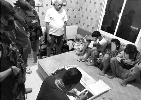  ?? PHOTOS FROM PDEA-7 ?? Authoritie­s dismantle at least two drug dens in two separate operations in San Francisco, Camotes Islands, Cebu, on Friday, February 2, 2024 resulting in the arrest of at least nine individual­s.