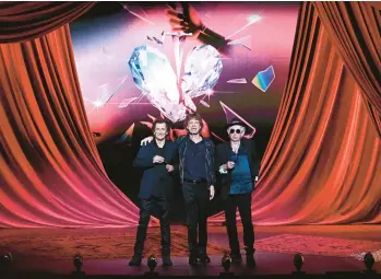  ?? DANIEL LEAL/GETTY ?? Ron Wood, from left, Mick Jagger and Keith Richards of the Rolling Stones pose during a launch event for their new album, “Hackney Diamonds,” at Hackney Empire in London on Sept. 6.