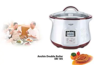  ??  ?? The new Anshin Electric Double boiler is userfriend­ly and an ideal time-saver.