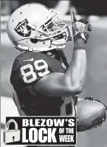  ??  ?? BOAST TO COAST: Amari Cooper and the Raiders, who are 4-0 playing in the East, will cover in Tampa against the Bucs, the Post’s Dave Blezow writes.