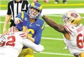  ?? WALLY SKALIJ L.A. TIMES ?? Rams quarterbac­k Jared Goff has thrown 16 touchdown passes this season and 10 intercepti­ons.