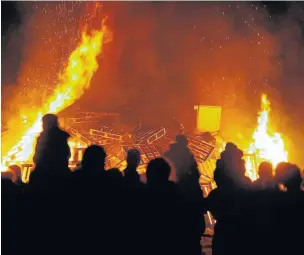  ??  ?? ●●The annual Cronkeysha­w Common bonfire takes place tomorrow (Thursday)