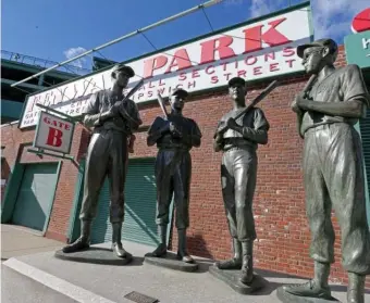  ?? STUART CAHILL / HERALD STAFF FILE ?? BATTER UP: Fenway Park, home of the Red Sox, was built by Charles Logue, an Irish immigrant.