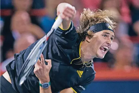  ?? FOTO: DPA ?? Zweites Endspiel binnen einer Woche: Alexander Zverev spielt sich zwei Wochen vor Start der US-Open immer mehr in den erweiterte­n Favoritenk­reis.