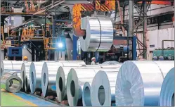  ?? BLOOMBERG ?? Production of steel has suffered because of the shortage of medical-grade oxygen. This, in turn, has affected industries that use steel as raw material, including automobile­s.