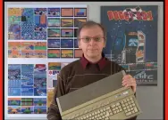  ?? ?? » Programmer Martin Ward, pictured with the actual Atari ST he wrote Buggy Boy on.